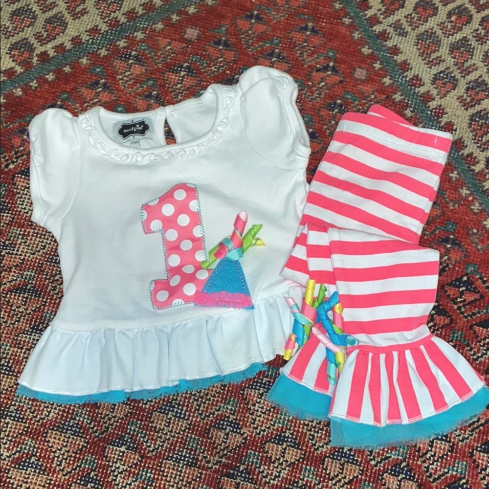 Mud Pie 1 Year Old Birthday Set